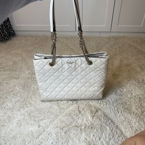 Kate Spade White Quilted Shoulder Bag